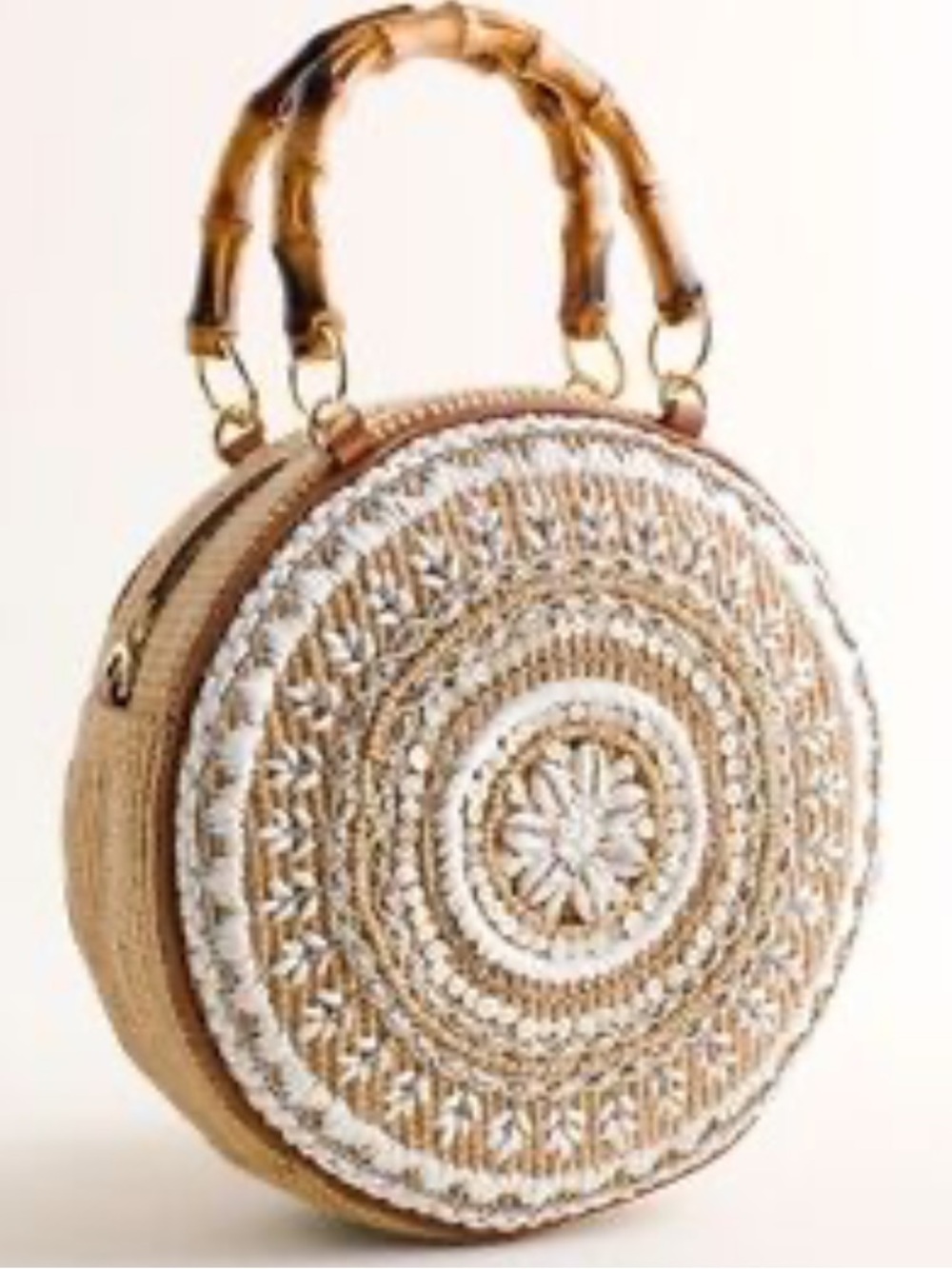 NWOT Chico's faux shell Crossbody/satchel circle boho bag